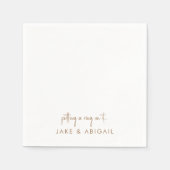 Putting a Ring on It Personalized Engagement Party スタンダードカクテルナプキン (正面)