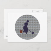 Putzfrau Aschenputtel charwoman Cinderella ポストカード (正面/裏面)