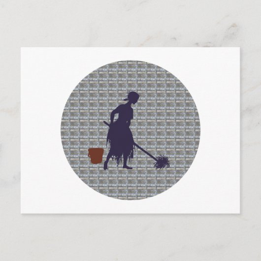 Putzfrau Aschenputtel charwoman Cinderella ポストカード (正面)