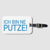 Putzfrau Spruch funny putzen ラゲッジタグ (正面横)