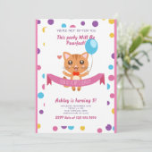 Puurfectパーティー子猫招待状 招待状 (スタンド正面)