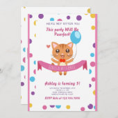 Puurfectパーティー子猫招待状 招待状 (正面/裏面)