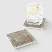 Puvis著祈りの言葉の子供として聖者Genevieve ストーンコースター (横)