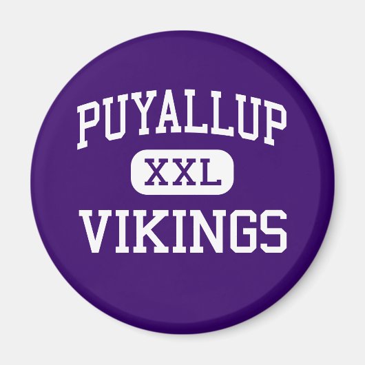 Puyallup -バイキング – 高 – Puyallup Washington マグネット (正面)