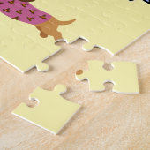 PUZZELS CHILDREN: Dachshund Personalized Jigsaw ジグソーパズル (側面)