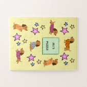 PUZZELS CHILDREN: Dachshund Personalized Jigsaw ジグソーパズル (横)