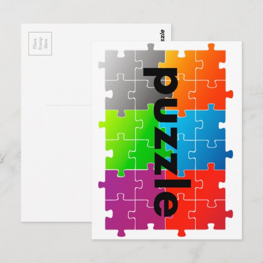 puzzle パズル ポストカード (正面/裏面)