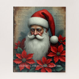 PUZZLE: ヴィンテージ ダーク アカデミア サンタ クリスマス ジグソーパズル
