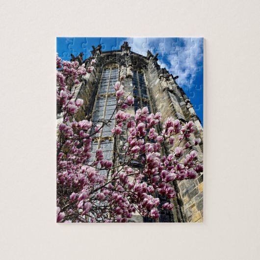 Puzzle Aachen Dom Magnolie  ジグソーパズル (縦)