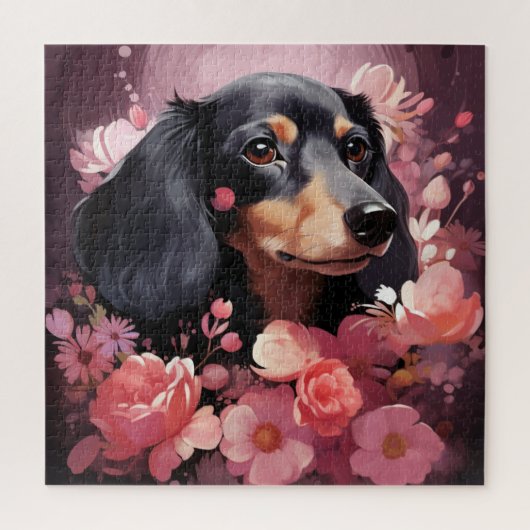 Puzzle Chien Fleur 4 ジグソーパズル (縦)