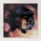 Puzzle Chien Fleur 5 ジグソーパズル (横)