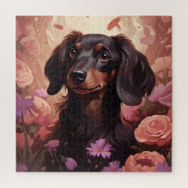 Puzzle Chien Fleur 6 ジグソーパズル