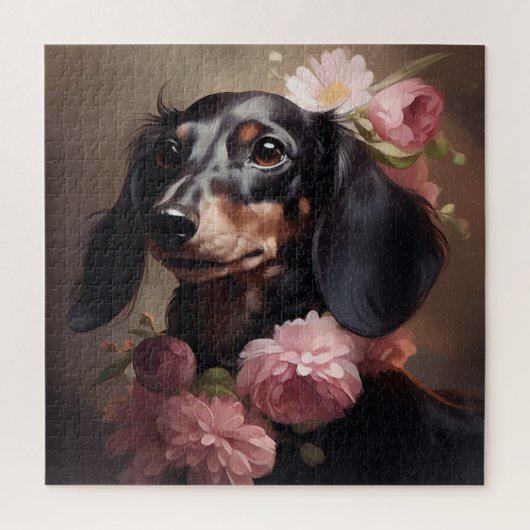 Puzzle Chien Fleur 7 ジグソーパズル (縦)