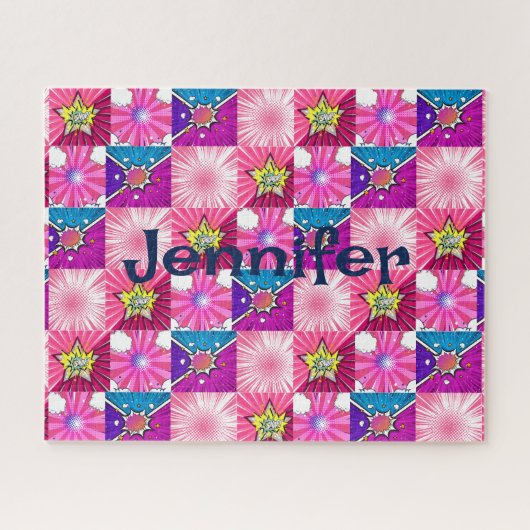 Puzzle comic super hero personalized ジグソーパズル (横)