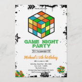Puzzle Cube Game Party Invitation 招待状 (正面)