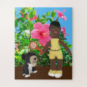 Puzzle - Dolls and Hibiscus ジグソーパズル (縦)