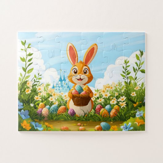 Puzzle enfant 30 pièces - Lapin de Pâques ジグソーパズル (横)