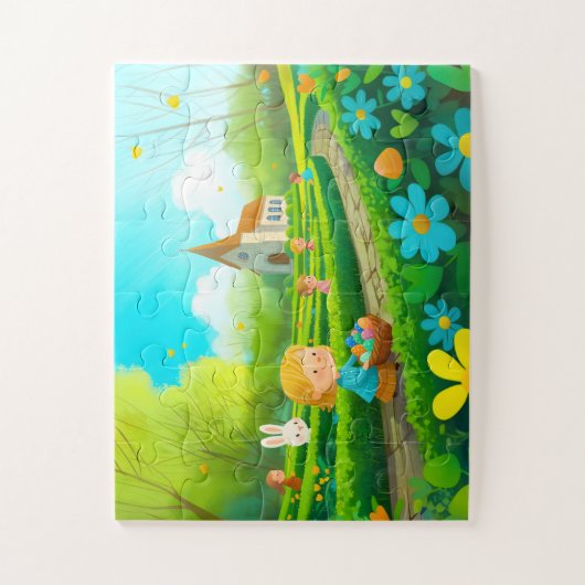 Puzzle Enfant 30 pièces, Pâques – Chasse aux Œufs ジグソーパズル (縦)