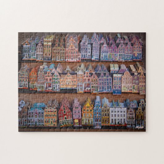 Puzzle "Fachadas de Ámsterdam" ジグソーパズル (横)