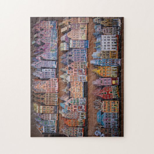 Puzzle "Fachadas de Ámsterdam" ジグソーパズル (縦)