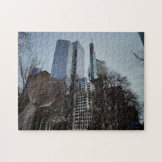 Puzzle “Frankfurt en equilibrio – Arte, árboles y  ジグソーパズル (横)