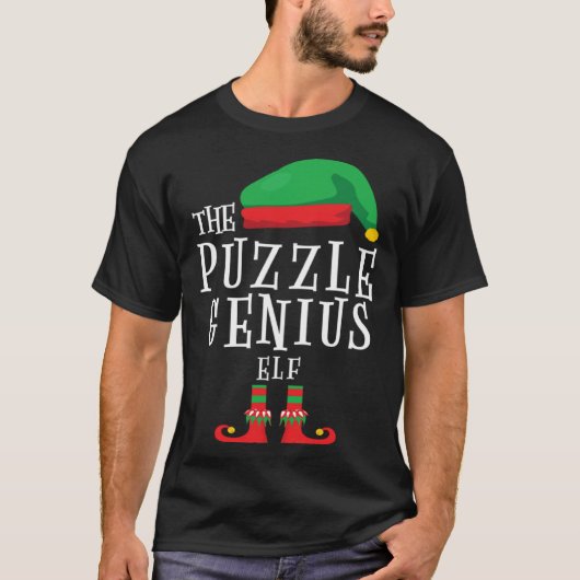 Puzzle Genius Elf Family Matching Christmas Costum Tシャツ (正面)