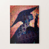 Puzzle Mah Jonggの花型女性歌手のファッションの女性 ジグソーパズル (縦)