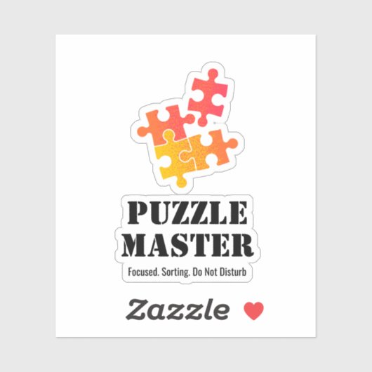 Puzzle Master Jigsaw Lovers Funny Quote シール (シート)