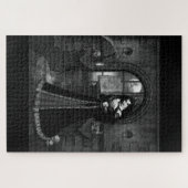 Puzzle mujer vampiro gotico blanco y negro ジグソーパズル (横)