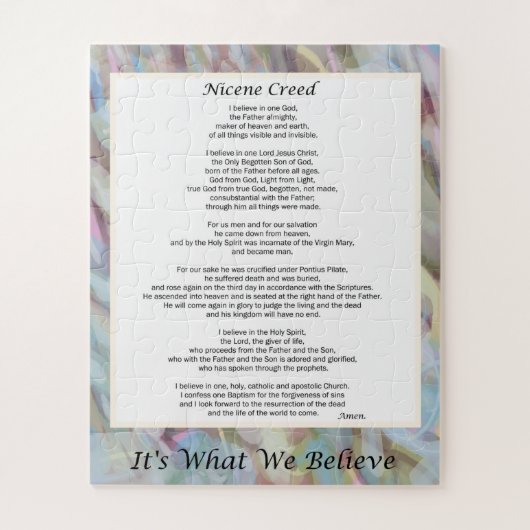 Puzzle Nicene Creed Large Pieces Christian Prayer ジグソーパズル (縦)