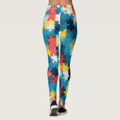 Puzzle Power in vibrant colored Leggings レギンス (裏面)