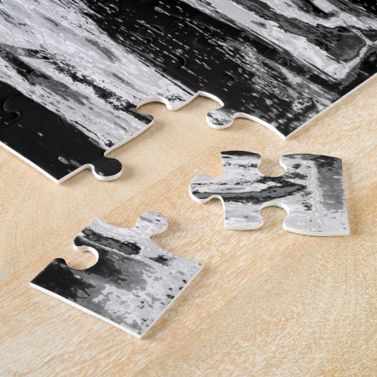 Puzzle – Red Pulse Abstract Design ジグソーパズル (側面)