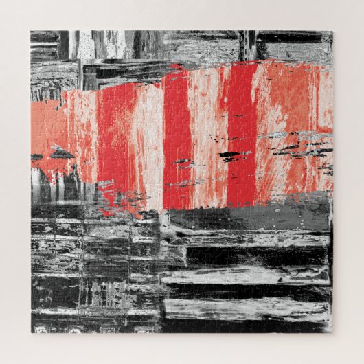 Puzzle – Red Pulse Abstract Design ジグソーパズル (縦)