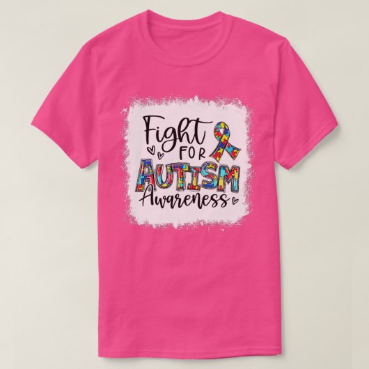 Puzzle Ribbon Fight For Autism Awareness Autism Fi Tシャツ (デザイン正面)