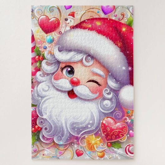 PUZZLE ROMPRE CABEZAS DE SANTA CLAUS ジグソーパズル (縦)