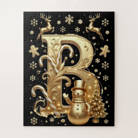 Puzzle Royal Gold B - Luxury Holiday Art ジグソーパズル (縦)