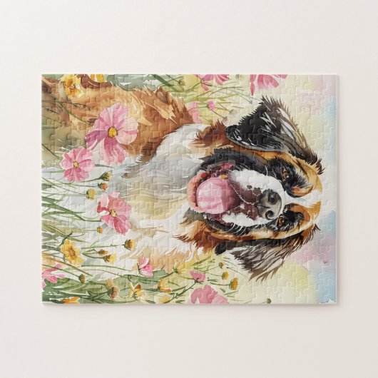 Puzzle – Saint Bernard Dog Puzzle Gift ジグソーパズル (横)