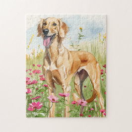 Puzzle – Saluki Watercolor Dog Jigsaw Gift ジグソーパズル