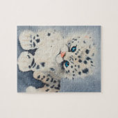 Puzzle Snow Leopard, Watercolor Painting ジグソーパズル (横)