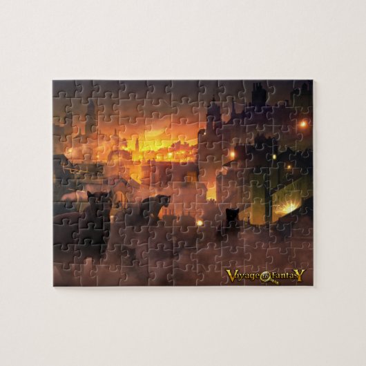 Puzzle Voyage to Fantasy - Felines ジグソーパズル (横)