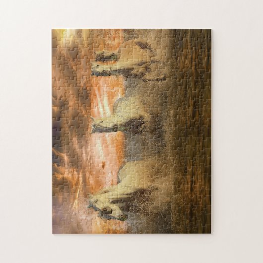 Puzzle-White Horses ジグソーパズル (縦)