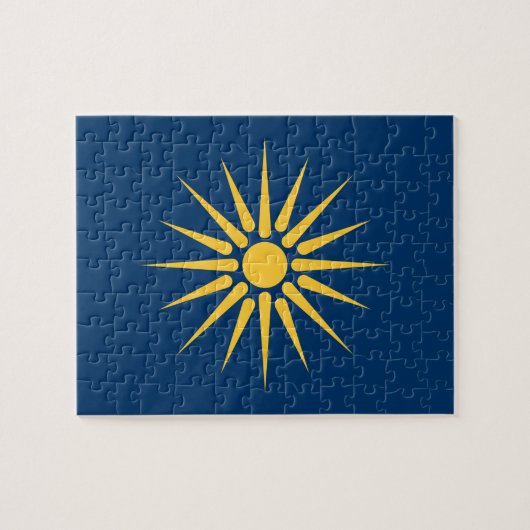Puzzle with Flag of Macedonia, Greece ジグソーパズル (横)