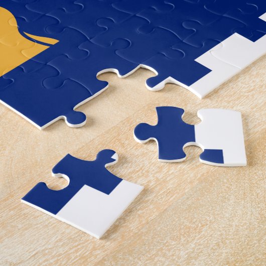 Puzzle with Flag of Quebec City, Canada ジグソーパズル (側面)