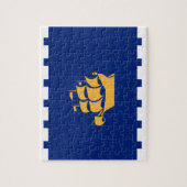 Puzzle with Flag of Quebec City, Canada ジグソーパズル (縦)