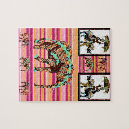 Puzzles African Elephants ジグソーパズル (横)