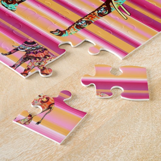 Puzzles African Elephants ジグソーパズル (側面)