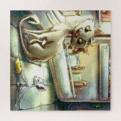 Puzzles - Cat and Mouse - by Monika Marzec ジグソーパズル (横)