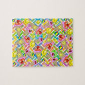 Puzzles Chevron Pink Ice Cream Cones Strawberry ジグソーパズル (横)