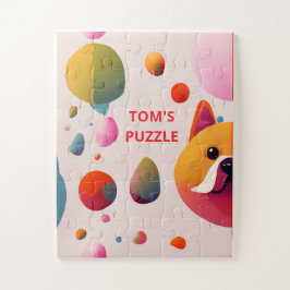 PUZZLES: CHILDREN: Personalized Colorful Dog  ジグソーパズル