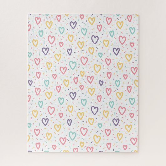 Puzzles Colorful Hearts Happy Valentine's Day ジグソーパズル (縦)